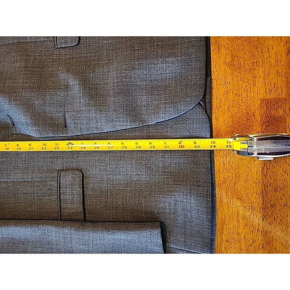 Lauren Ralph Lauren 46L Sports Coat Blazer Gray Jacket 2 Button Wool - Picture 6 of 10